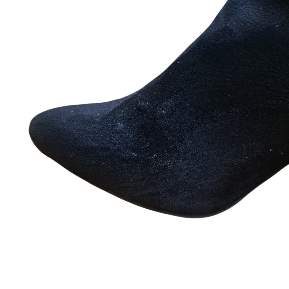Sugar Faux Suede Knee High Black Slouch Boots Women's Size 8 - Picture 11 of 13